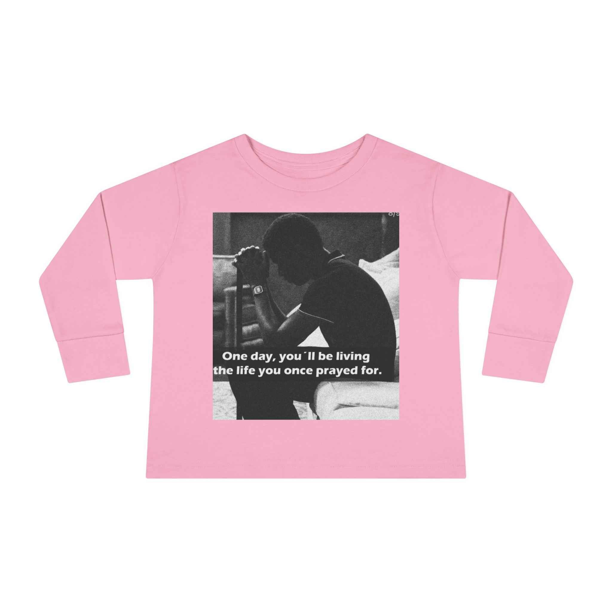 Toddler Long Sleeve Tee — Motivational Prayer &amp; Confidence Quote Kids Shirt