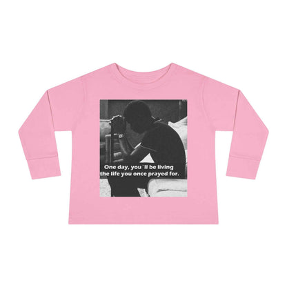 Toddler Long Sleeve Tee — Motivational Prayer &amp; Confidence Quote Kids Shirt