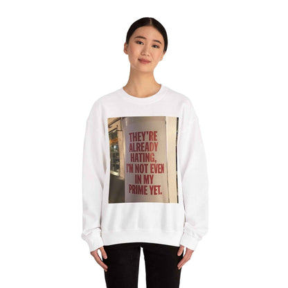 Crewneck Sweatshirt — Inspirational Photo Quote "They&